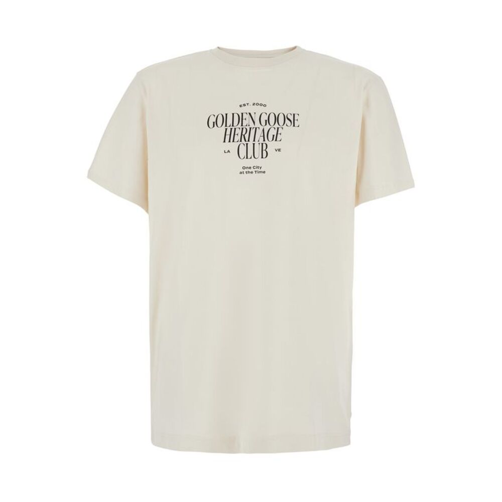 Golden Goose Men Tshirt Eritage With White Cotton Unisex